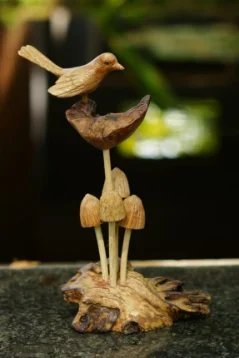 Bird with Mushroom