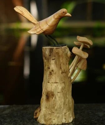 Bird with Stand + Mushroom