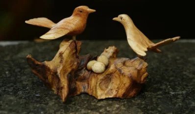 Double Bird with Eggs